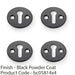 4x Round Victorian Standard Lock Profile Escutcheon Matt Black Door Key Plate 1