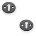 2 PACK Round Victorian Lock Profile Escutcheon Polished Brass Door Key Plate