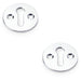 2 PACK Round Victorian Standard Lock Profile Escutcheon Polished Chrome Door Key