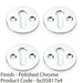 4 PACK Round Victorian Lock Profile Escutcheon Polished Chrome Door Key Plate 1