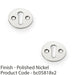 2 PACK Round Victorian Standard Lock Profile Escutcheon Polished Nickel Door Key 1