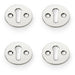 4 PACK Round Victorian Lock Profile Escutcheon Polished Nickel Door Key Plate