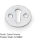 Round Victorian Standard Lock Profile Escutcheon - Satin Chrome Door Key Plate 1