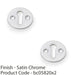 2 PACK Round Victorian Standard Lock Profile Escutcheon Satin Chrome Key Plate 1