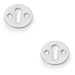 2 PACK Round Victorian Standard Lock Profile Escutcheon Satin Chrome Key Plate