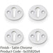 4x Round Victorian Standard Lock Profile Escutcheon Satin Chrome Door Key Plate 1