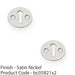 2 PACK Round Victorian Standard Lock Profile Escutcheon Satin Nickel Key Plate 1