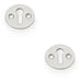 2 PACK Round Victorian Standard Lock Profile Escutcheon Satin Nickel Key Plate