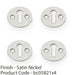 4x Round Victorian Standard Lock Profile Escutcheon Satin Nickel Door Key Plate 1