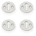 4x Round Victorian Standard Lock Profile Escutcheon Satin Nickel Door Key Plate