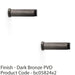 2 PACK Rubber Tip Knurled Wall Mounted Doorstop Dark Bronze 75mm Cylinder Rose 1