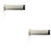 2 PACK Rubber Tip Knurled Wall Mounted Doorstop Polished Nickel 75mm Rose Door