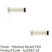 2 PACK Rubber Tip Smooth Wall Mounted Doorstop Polished Nickel 75mm Rose Door 1