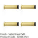 4 PACK Rubber Reeded Wall Mounted Doorstop Satin Brass 75mm Cylinder Lined Door 1