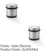 2 PACK Rubber Freestanding Doorstop Satin Chrome 62mm Hard Floor Tile Portable 1