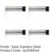 4 PACK Rubber Tip Smooth Wall Mounted Doorstop Satin Steel 70mm Cylinder Door 1