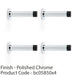 4 PACK Rubber Tip Smooth Wall Mounted Doorstop Polished Chrome 80mm Proj & Rose 1