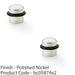 2 PACK Rubber Tip Dome Floor Mounted Doorstop Polished Nickel 39mm Round Door 1