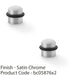 2 PACK Rubber Dome Top Floor Mounted Doorstop Satin Chrome 39mm Dia Round Door 1