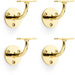 4 PACK Heavy Duty Stair Handrail Bannister Bracket Arm Polished Brass 82mm Proj