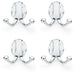 4 PACK SOLID BRASS Traditional Double Robe Hook Wall Holder Polished Chrome