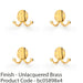 4x SOLID BRASS Traditional Double Robe Hook Wall Mounted Holder Polished Brass 1