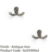 2 PACK SOLID BRASS Victorian Double Robe Coat Hook Wall Mounted Antique Iron 1