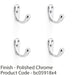 4 PACK SOLID BRASS Victorian Single Robe Coat Hook Wall Mounted Polished Chrome 1