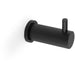 SOLID BRASS Knurled Single Robe Coat Hook - Wall Mounted Holder - Matt Black