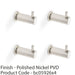 4 PACK SOLID BRASS Knurled Single Robe Coat Hook Wall Mounted Polished Nickel 1