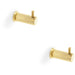 2 PACK SOLID BRASS Knurled Single Robe Coat Hook Wall Mounted Holder Satin Brass