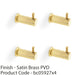 4 PACK SOLID BRASS Knurled Single Robe Coat Hook Wall Mounted Holder Satin Brass 1