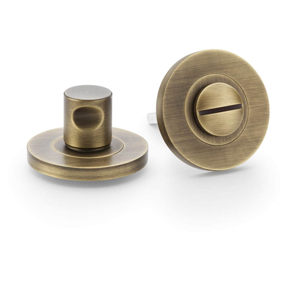 Modern Plain Thumbturn & Release Lock - Antique Brass - Bathroom Door ...