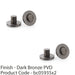 2 PACK Modern Plain Thumbturn & Release Lock Dark Bronze Bathroom Door WC 1