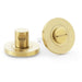Modern Plain Thumbturn & Release Lock - Satin Brass - Bathroom Door WC