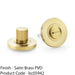 Modern Reeded Thumbturn & Release Lock - Lined Satin Brass - Bathroom Door 1