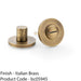 Modern Hammered Thumbturn & Release Lock - Italian Brass - Bathroom Door WC 1