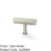 Knurled T Bar Cupboard Door Knob - 55mm x 38mm - Satin Nickel Unit Pull Handle 1