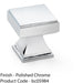 Chunky Square Cupboard Door Knob - 30mm - Polished Chrome Kitchen Pull Handle 1