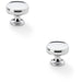 2 PACK Round Fluted Door Knob 32mm Polished Chrome Retro Cupboard Pull Handle