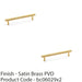 2 PACK Knurled T Bar Pull Handle Satin Brass 160mm Centres Premium Drawer Door 1