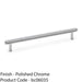 Knurled T Bar Pull Handle - Polished Chrome - 224mm Centres Premium Drawer Door 1