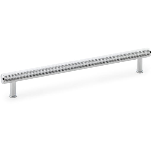 Knurled T Bar Pull Handle - Polished Chrome - 224mm Centres Premium Drawer Door