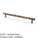 Bamboo T Bar Pull Handle - Antique Brass 224mm Centres SOLID BRASS Drawer Door 1