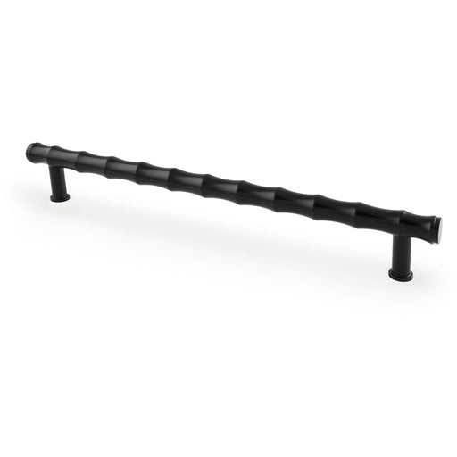 Bamboo T Bar Pull Handle - Matt Black 224mm Centres SOLID BRASS Drawer Door