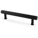 Reeded T Bar Pull Handle - Matt Black 128mm Centres SOLID BRASS Drawer Lined