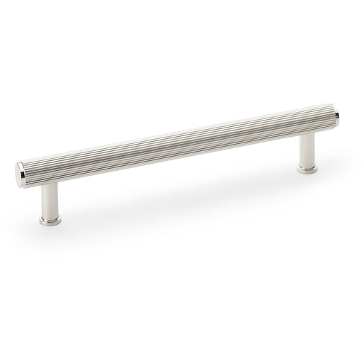 Reeded T Bar Pull Handle - Polished Nickel 160mm Centre SOLID BRASS Drawer Lined