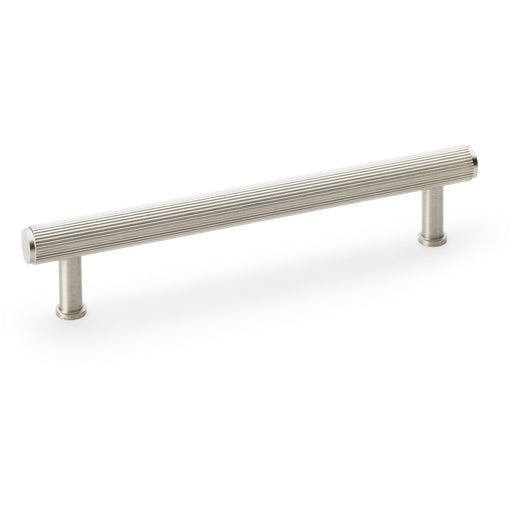 Reeded T Bar Pull Handle - Satin Nickel - 160mm Centres SOLID BRASS Drawer Lined