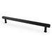 Reeded T Bar Pull Handle - Matt Black 224mm Centres SOLID BRASS Drawer Lined