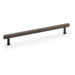 Reeded T Bar Pull Handle - Dark Bronze 224mm Centres SOLID BRASS Drawer Lined